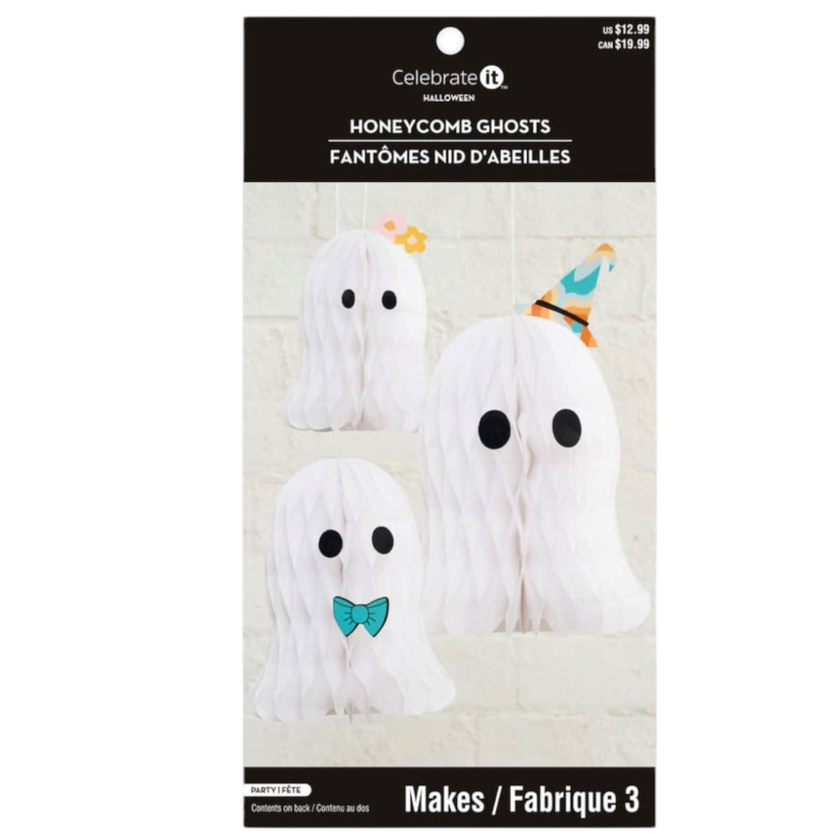 Spooky Cute Honeycomb Ghosts – 3 Pack