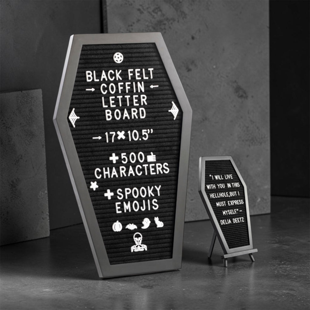 Halloween Coffin-Shaped Letter Board