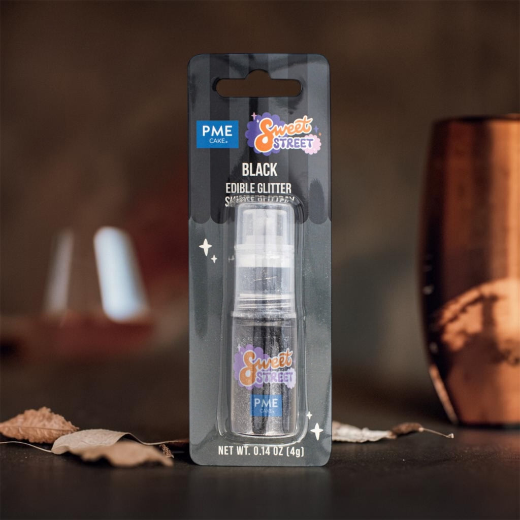 Black Edible Glitter Spray