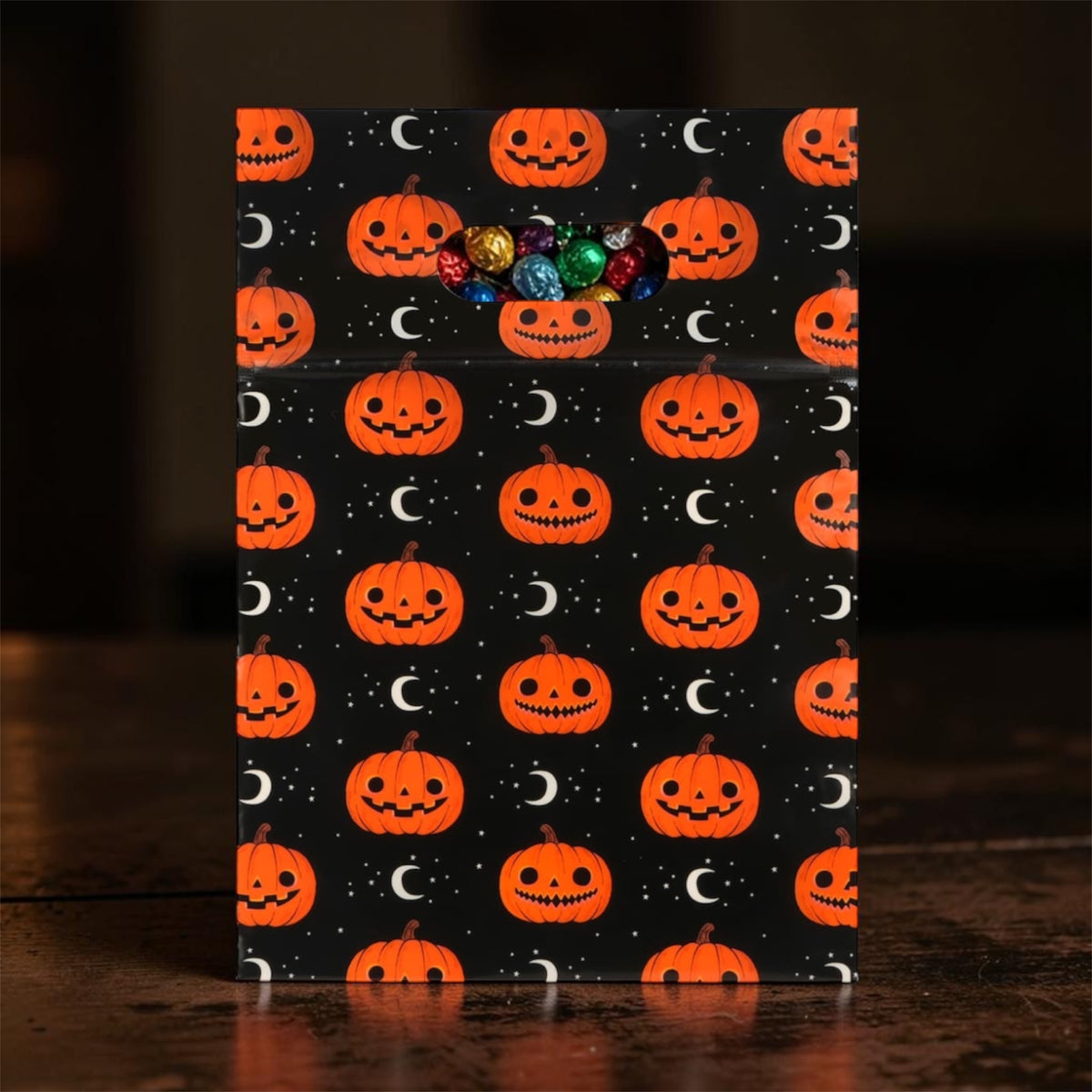 Pumpkin Halloween Zipper Treat Bags – 12 Pack