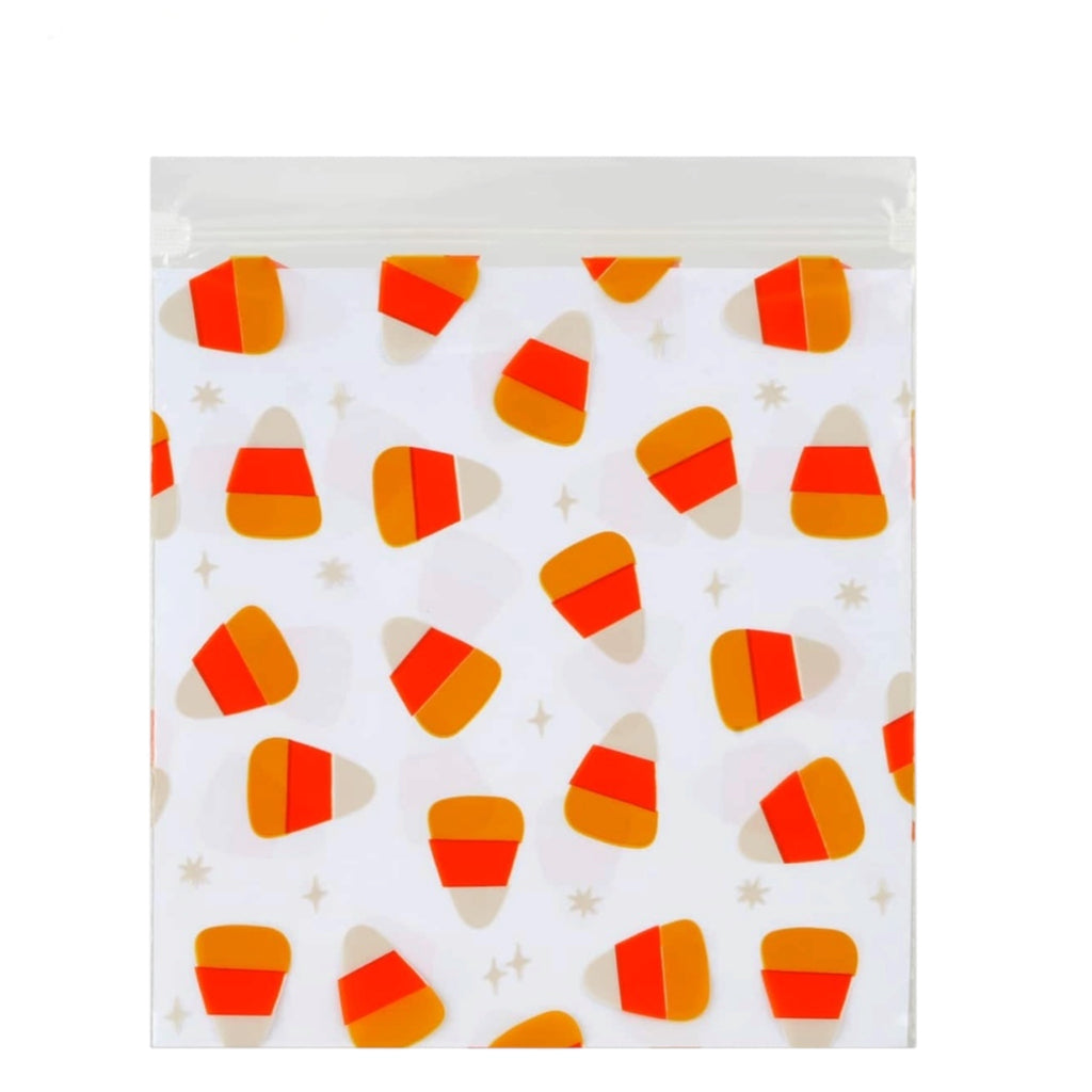 Halloween Candy Corn Resealable Treat Bags – 24 Pack